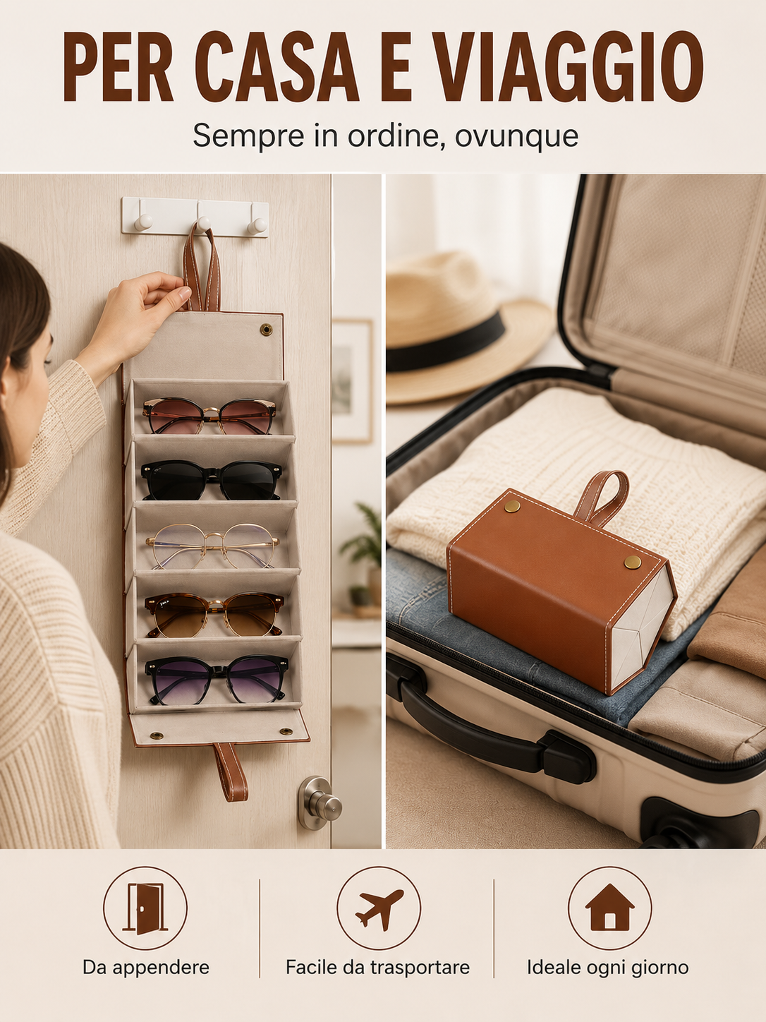 Organizer Pieghevole per Occhiali 👓