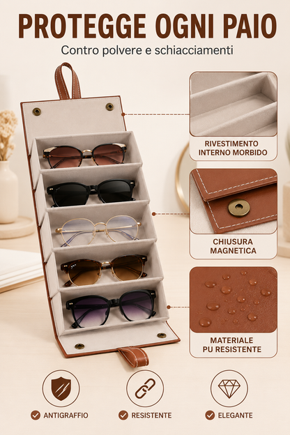 Organizer Pieghevole per Occhiali 👓