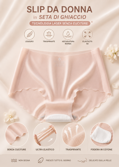 ❄️ Set da 4 Slip in Seta Ghiaccio – 4 Colori Assortiti