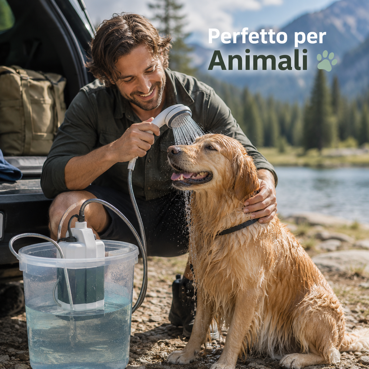 Doccia da campeggio per esterni