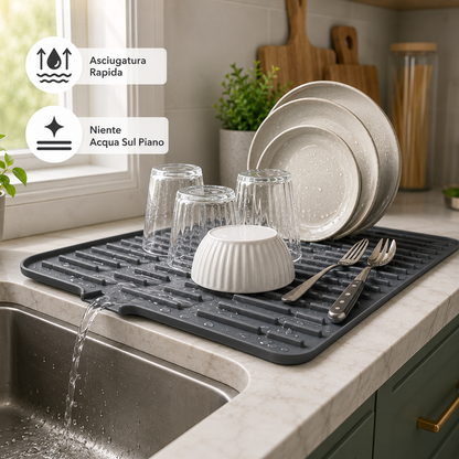 Tappetino scolapiatti in silicone