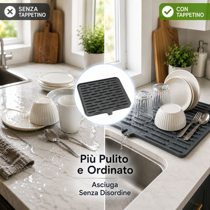 Tappetino scolapiatti in silicone