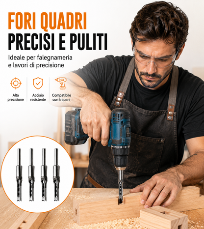 Set Punte Mortasatrici per Legno