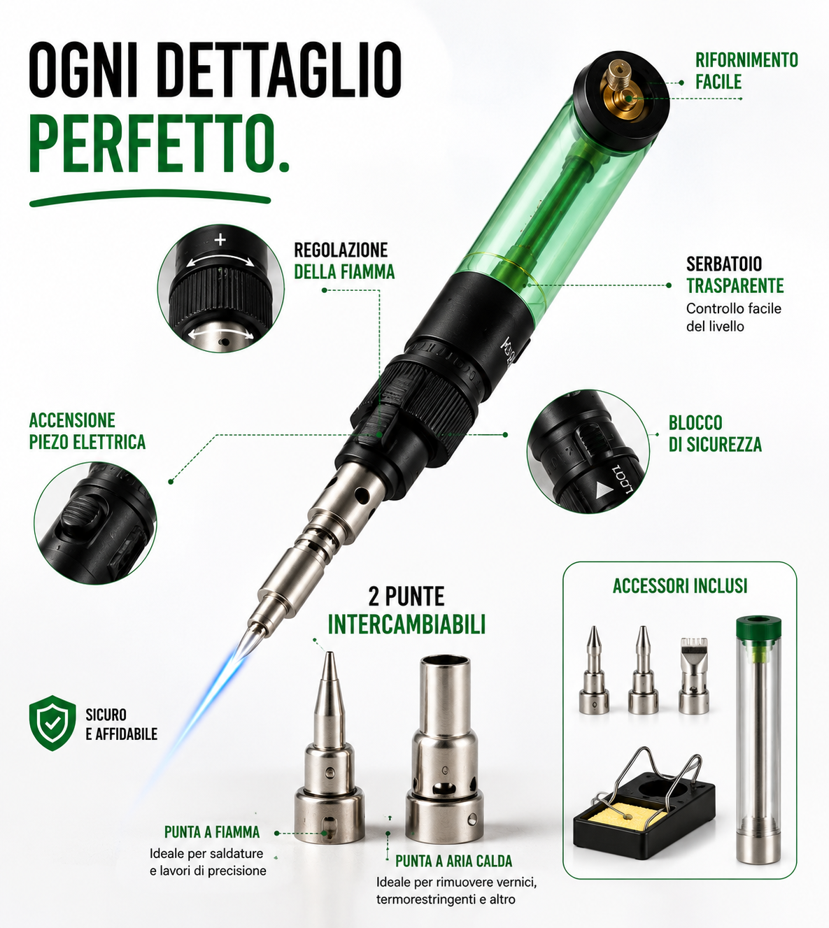 Penna Saldatrice a Gas Multifunzione