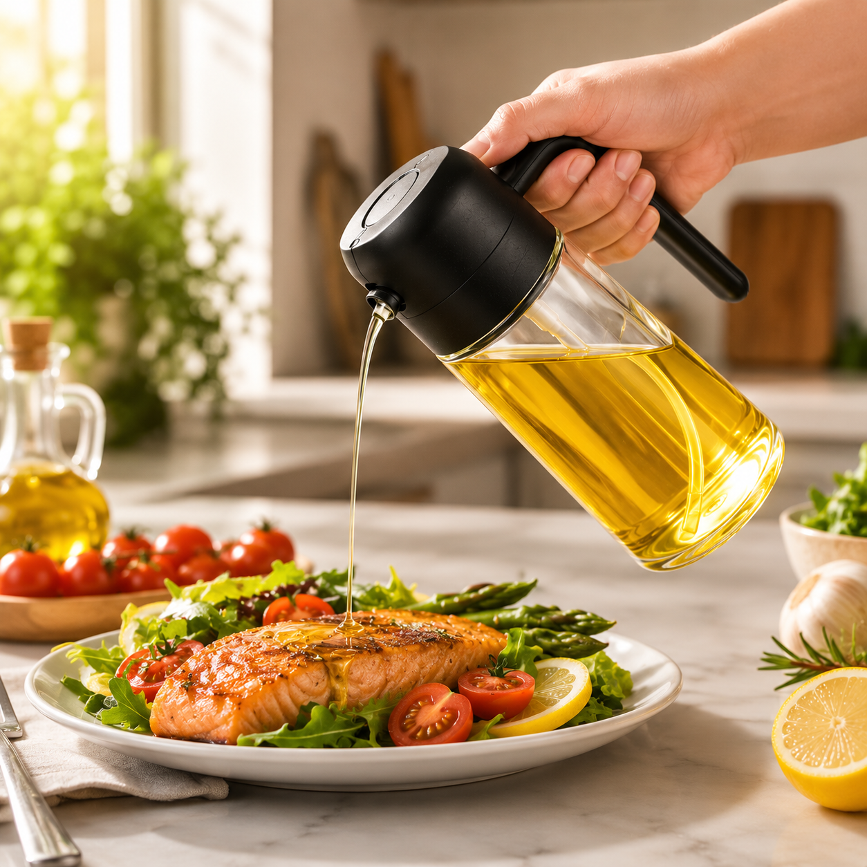 Spruzzatore e Dosatore d'Olio 2 in 1 🔥