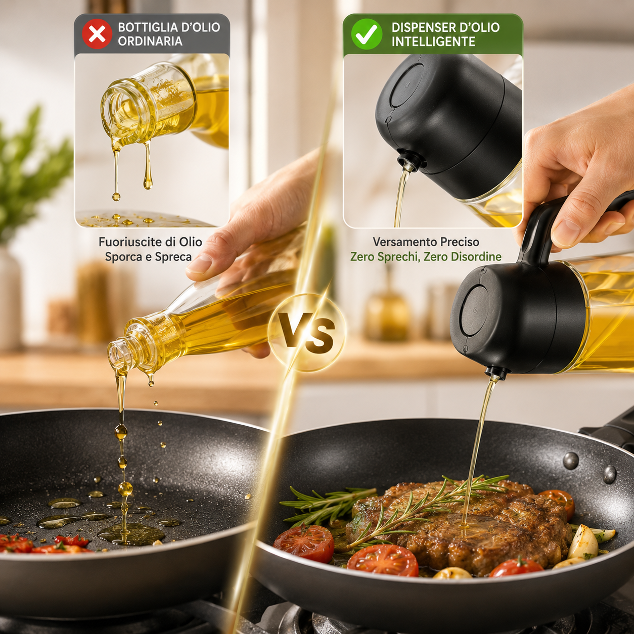 Spruzzatore e Dosatore d'Olio 2 in 1 🔥