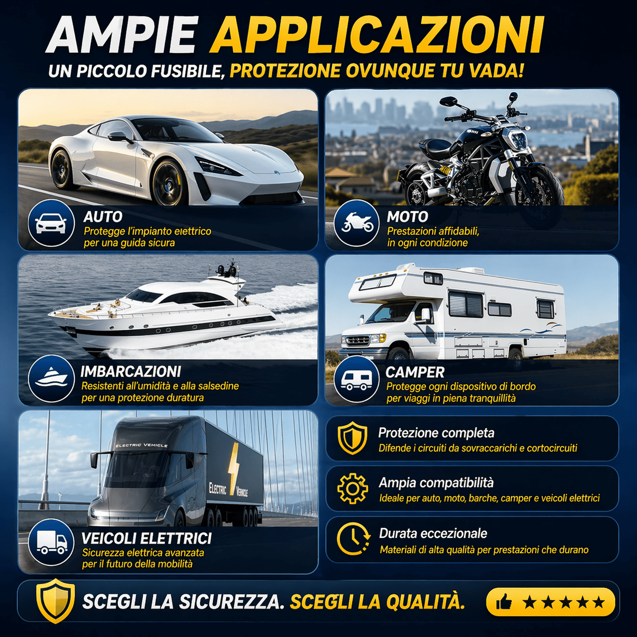Kit Assortito di Fusibili per Auto