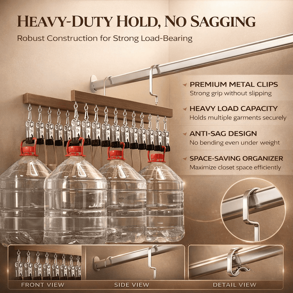 Organizer per Armadio Multi-Gancio Girevole a 360°