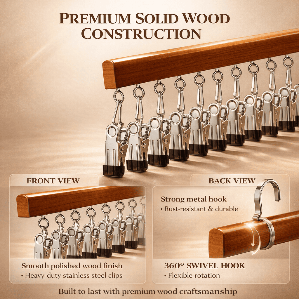 Organizer per Armadio Multi-Gancio Girevole a 360°