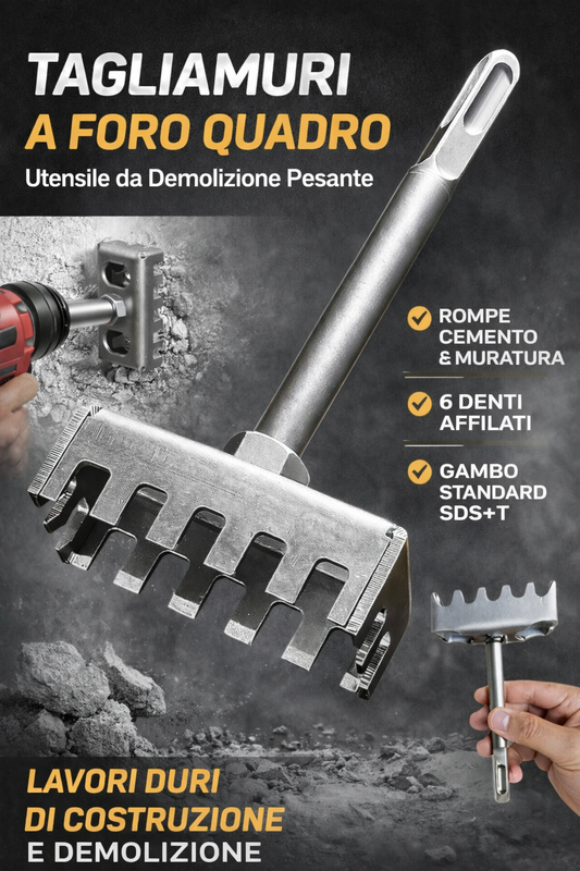 Tagliafori quadrato per scatole elettriche