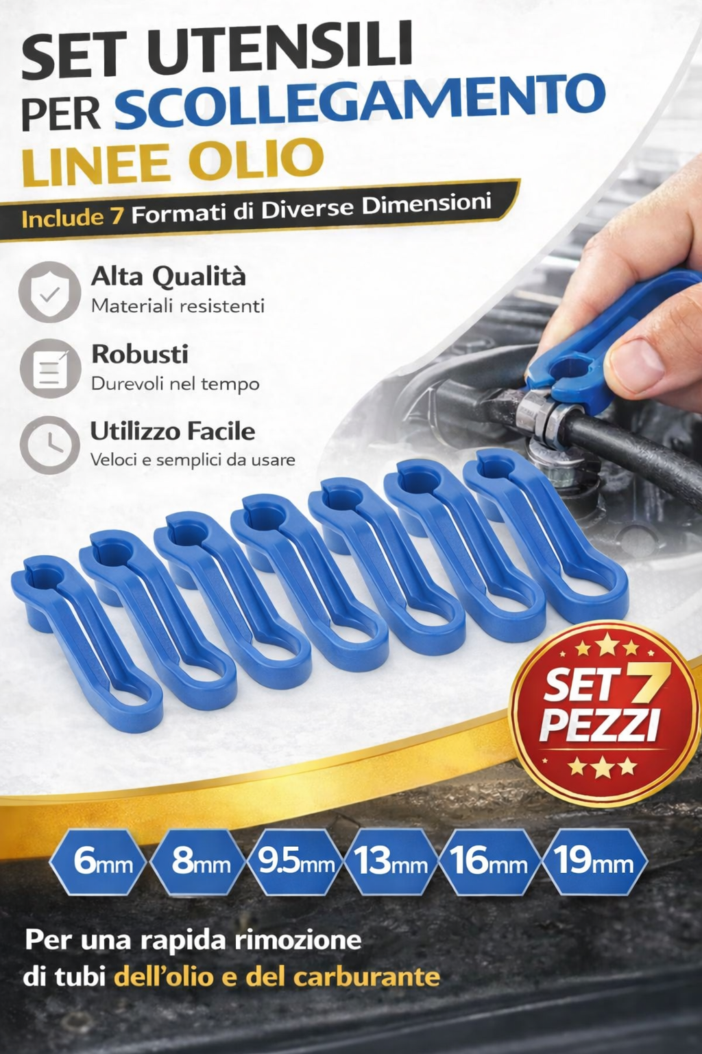 Set Utensili per Scollegamento Linee Olio