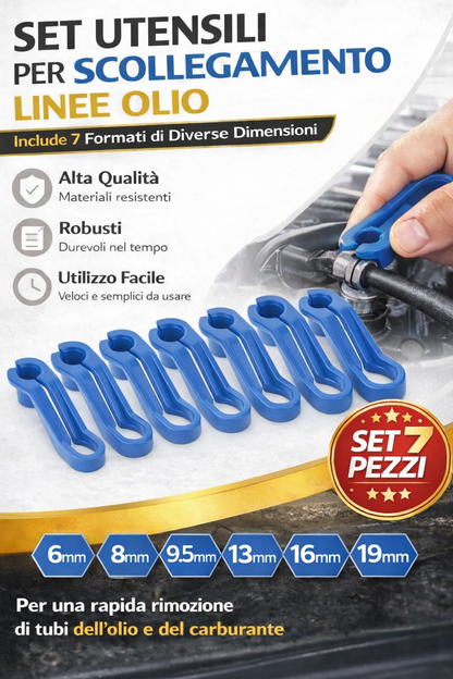 Set Utensili per Scollegamento Linee Olio