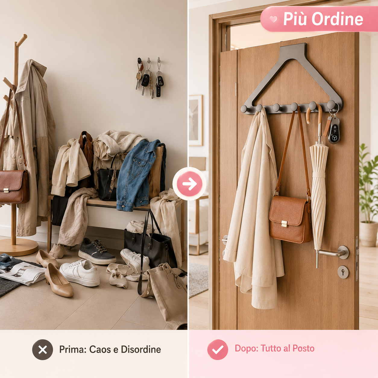 Gancio da porta a forma di gruccia 🛍️