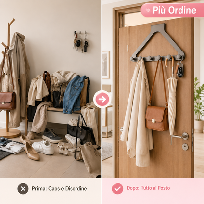 Gancio da porta a forma di gruccia 🛍️