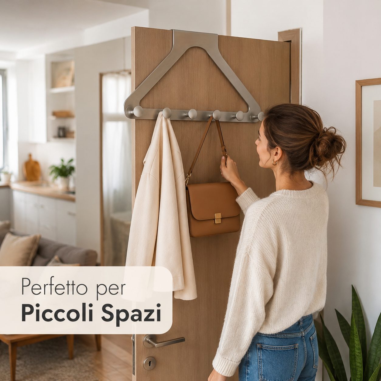 Gancio da porta a forma di gruccia 🛍️