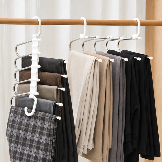Gruccia Salvaspazio Multifunzione A 5 Livelli Per Pantaloni