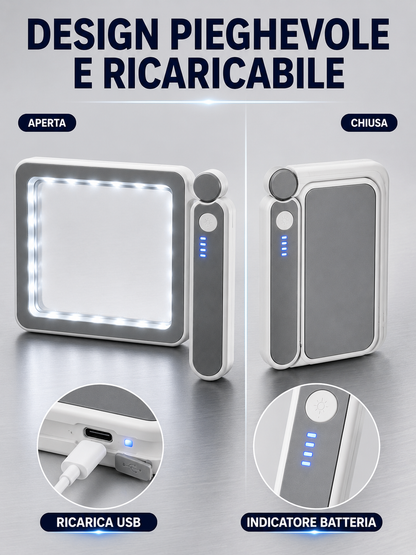 Lente d'ingrandimento pieghevole a LED