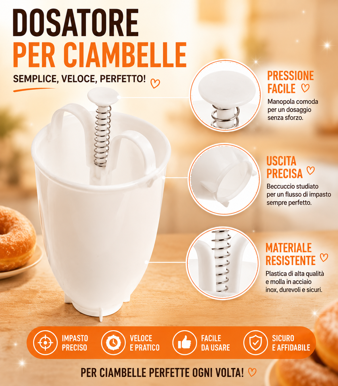 Dosatore Manuale Per Impasto Di Donut
