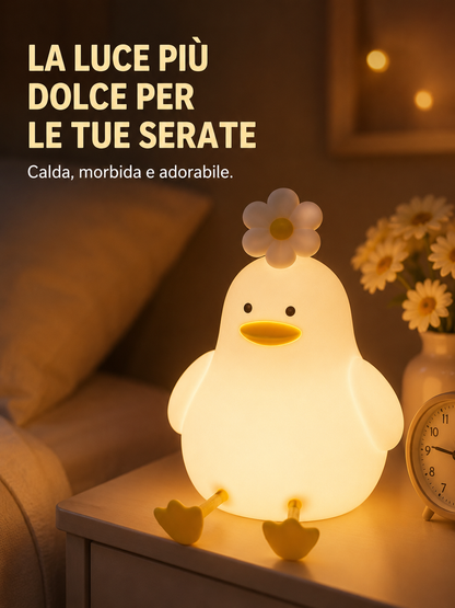Lampada Notturna a Paperella con Fiore 🦆