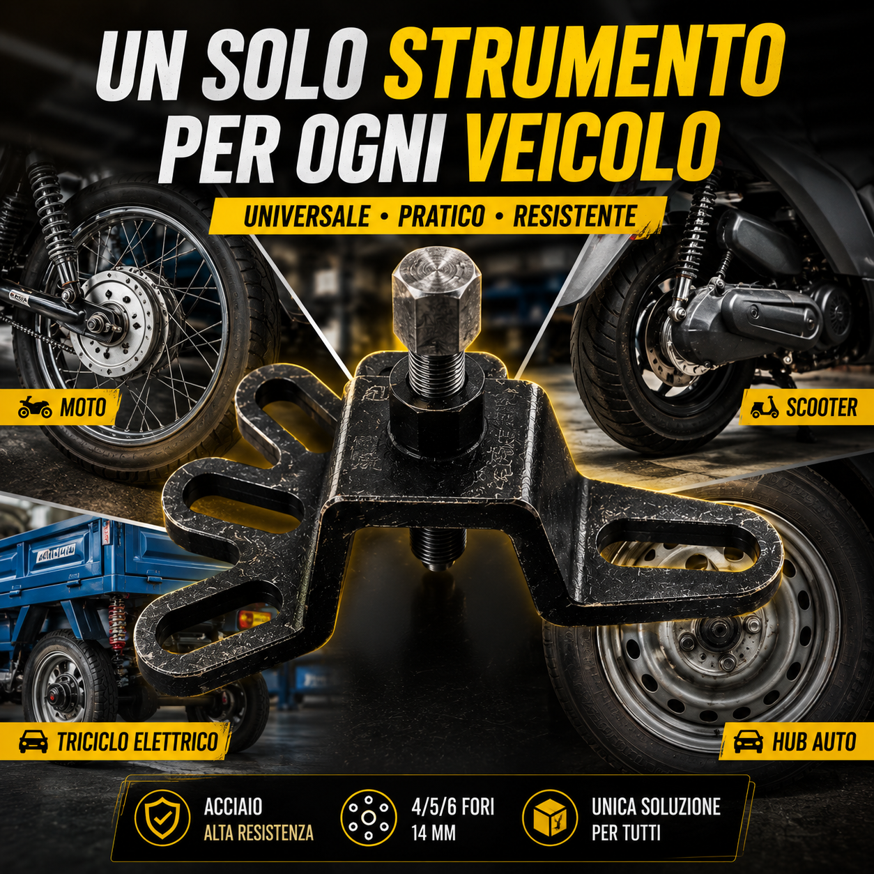Estrattore universale per tamburi freno