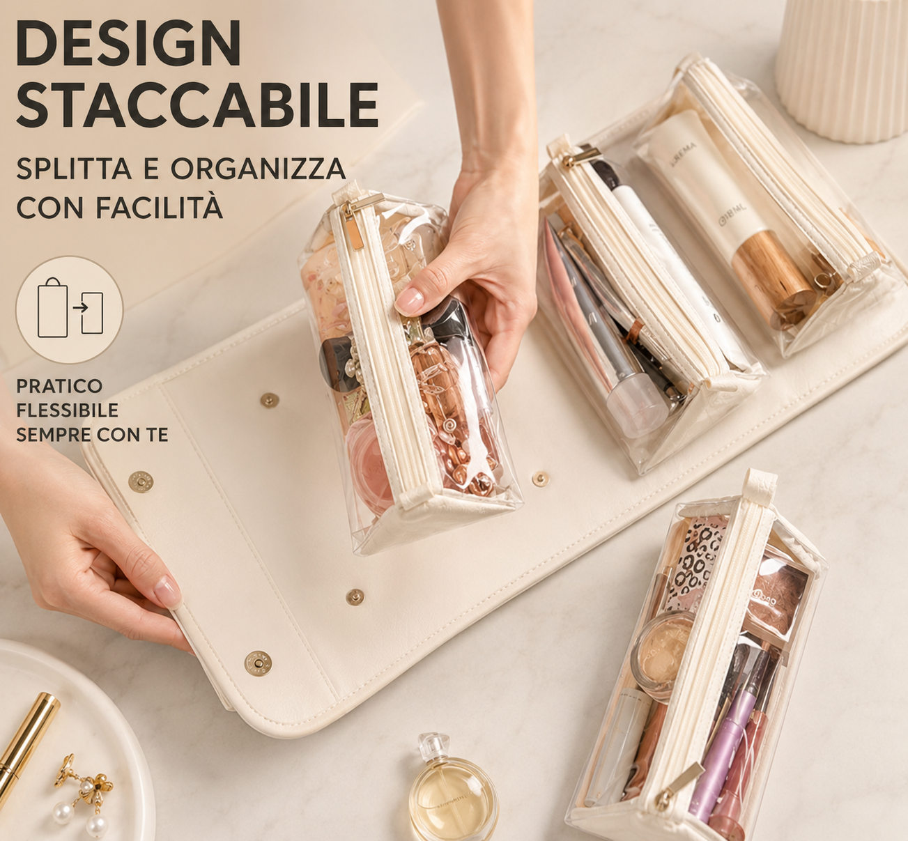 Borsa Make-Up Pieghevole