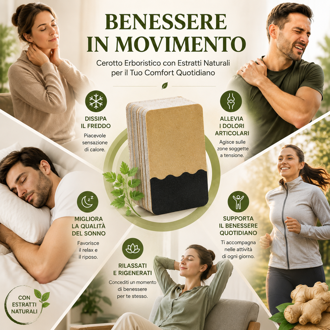 Cerotto Riscaldante Erboristico Allo Zenzero