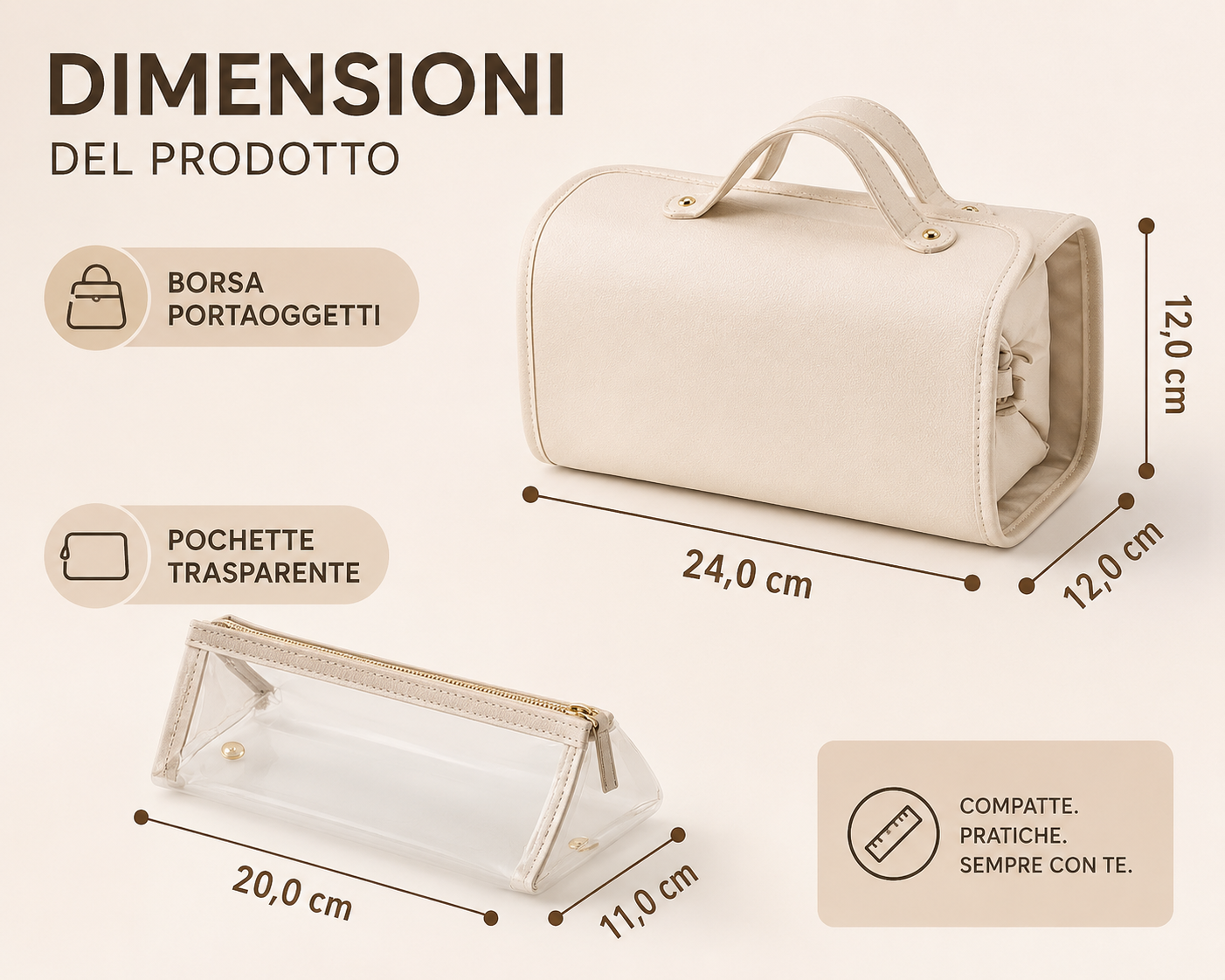 Borsa Make-Up Pieghevole