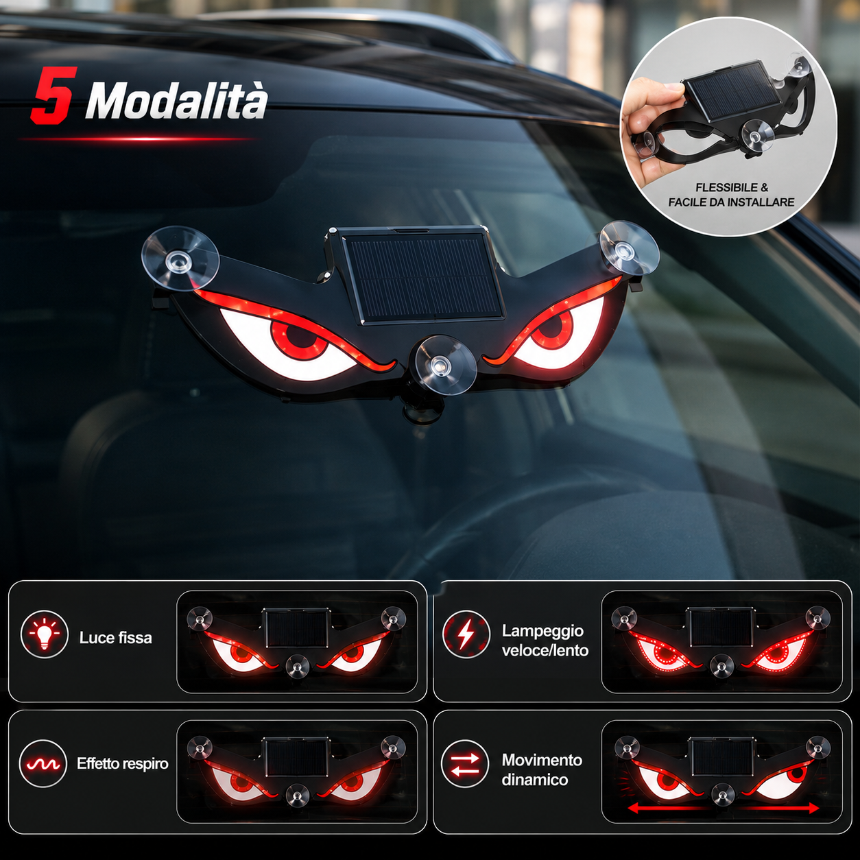 🔥 Luci LED effetto ‘occhi di demone’ per auto