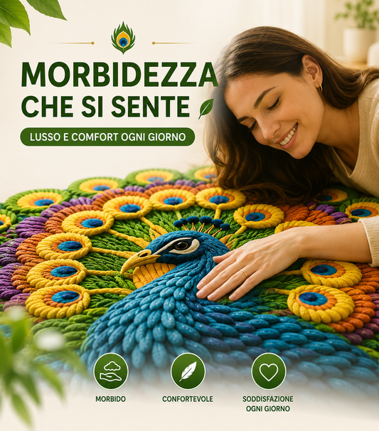Tappeto Pavone 3D Premium
