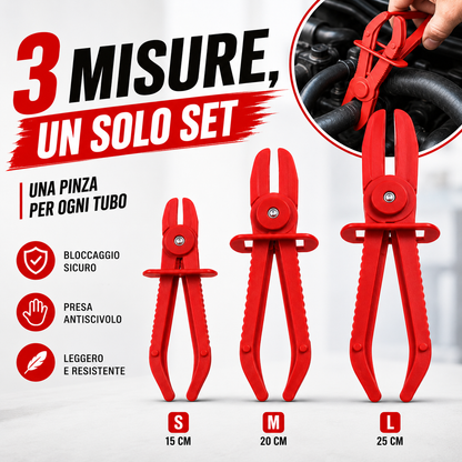 Set di Pinze Blocca Tubi in Nylon – 3 Misure Professionali