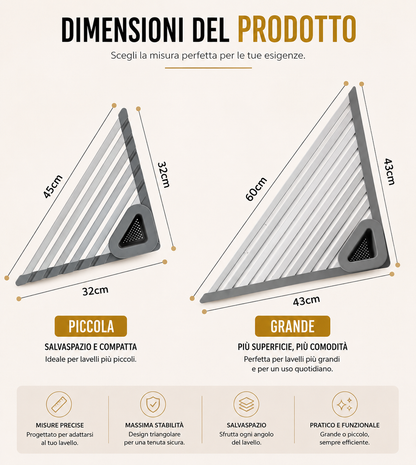 Supporto triangolare per lavello resistente