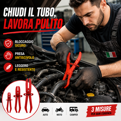 Set di Pinze Blocca Tubi in Nylon – 3 Misure Professionali