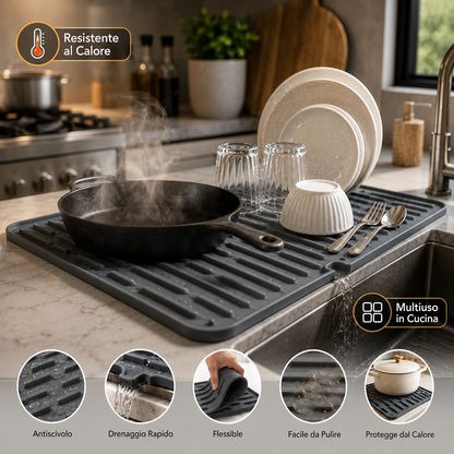 Tappetino scolapiatti in silicone