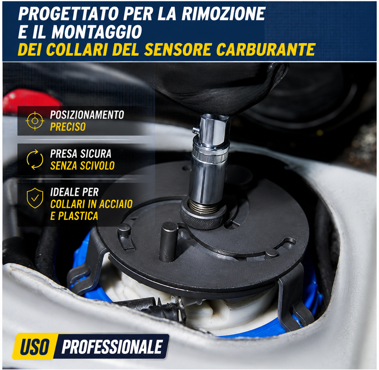 Strumento A 3 Ganci Per Smontare Il Tappo Del Serbatoio Auto