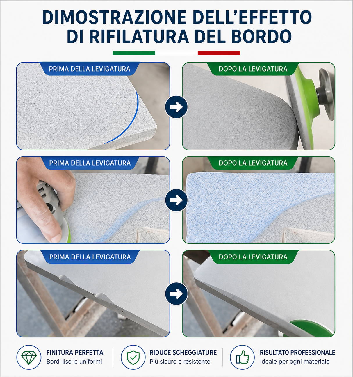 Dischi Abrasivi 80MM per Marmo e Granito