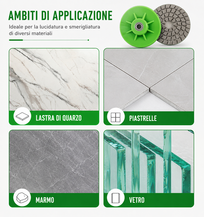Dischi Abrasivi 80MM per Marmo e Granito