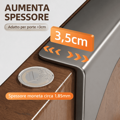 Appendiabiti da Porta a 6 Ganci Senza Foratura