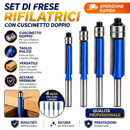 Set di Frese Rifilatrici con Cuscinetto Doppio