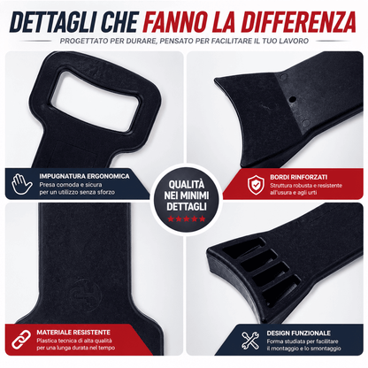Strumento per pressare pneumatici