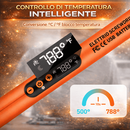 Pistola saldante a temperatura regolabile