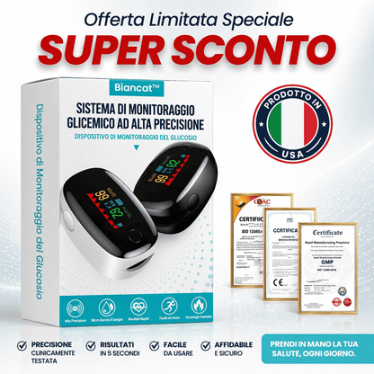 Dispositivo di monitoraggio del glucosio ad alta precisione