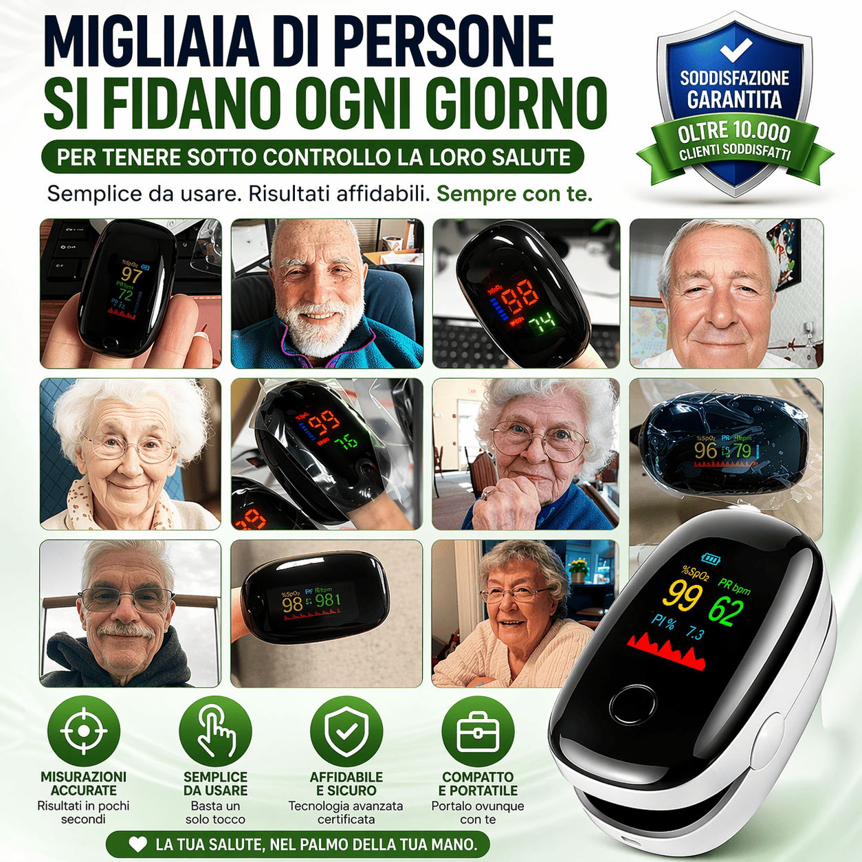 Dispositivo di monitoraggio del glucosio ad alta precisione
