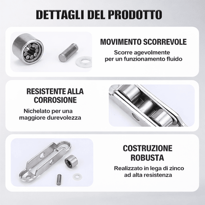 Carrucola in lega di zinco 80/88