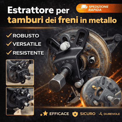 Estrattore per tamburi dei freni in metallo