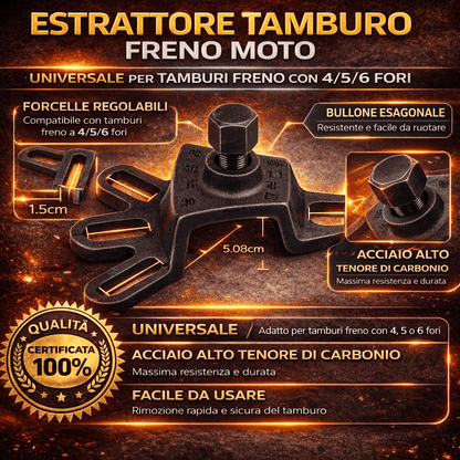 Estrattore per tamburi dei freni in metallo