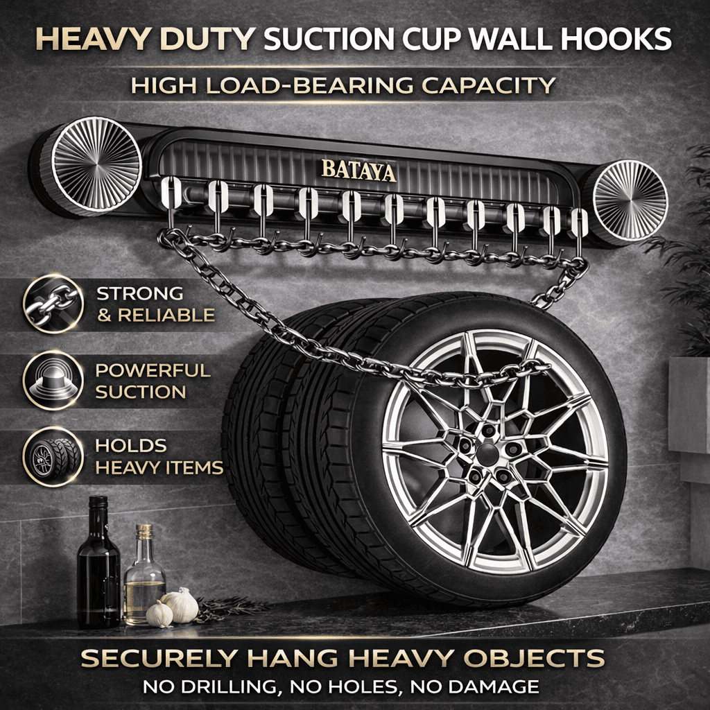 Gancio da parete a ventosa sottovuoto