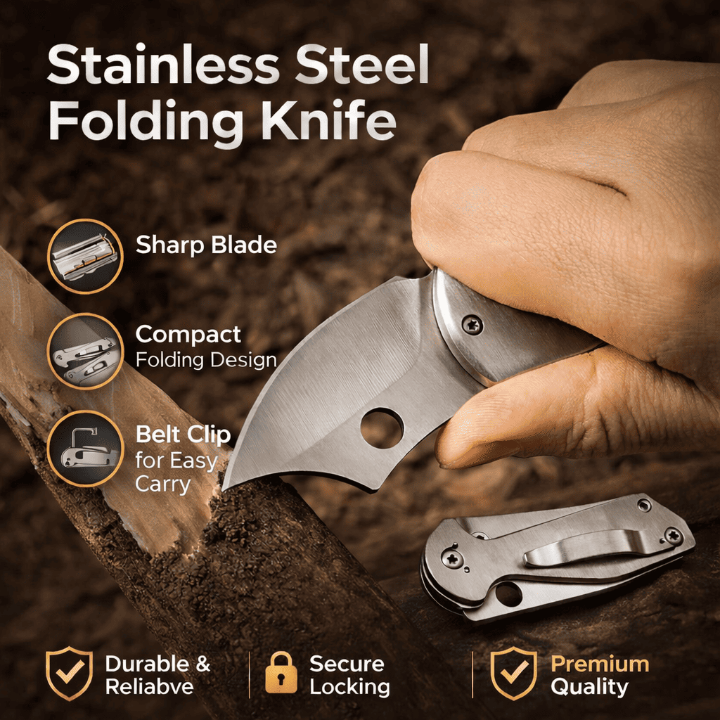 Coltello Pieghevole in Acciaio Inossidabile