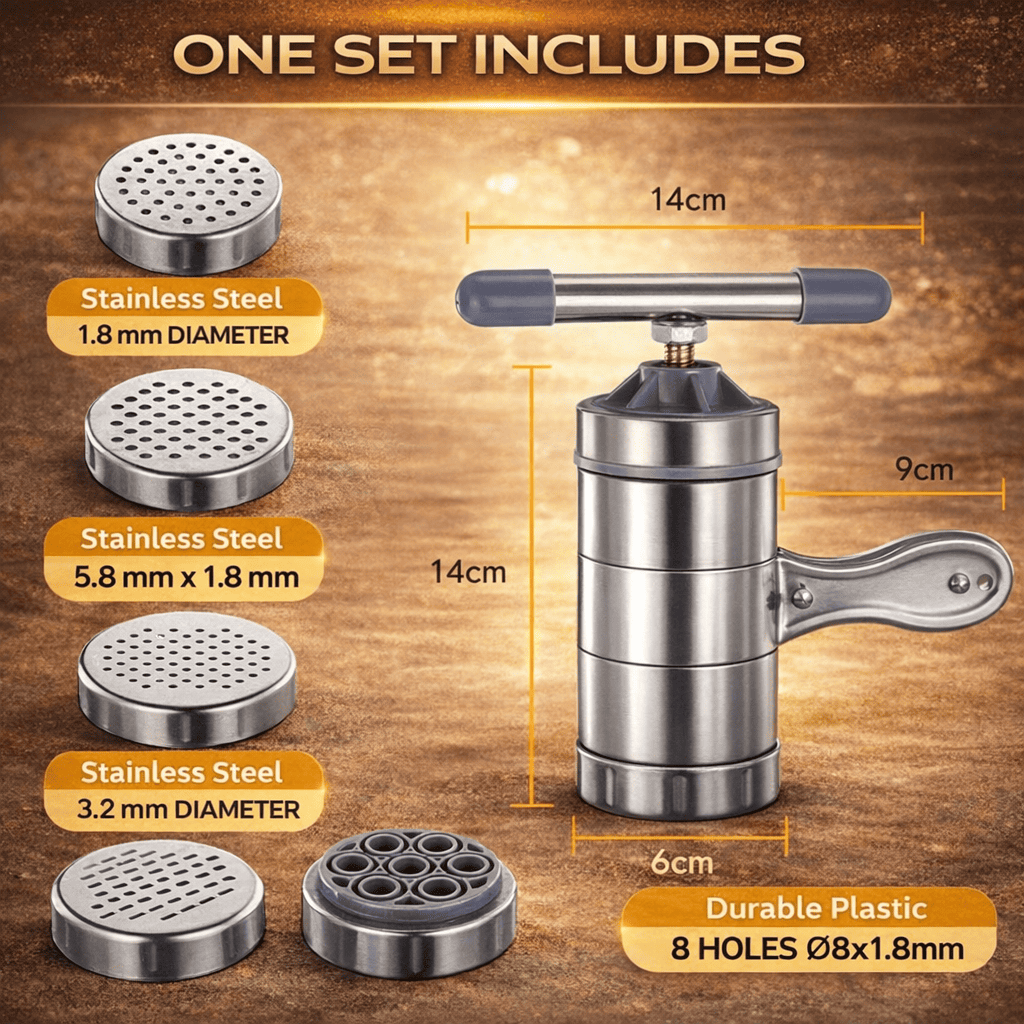 Macchina Manuale per Pasta in Acciaio Inossidabile