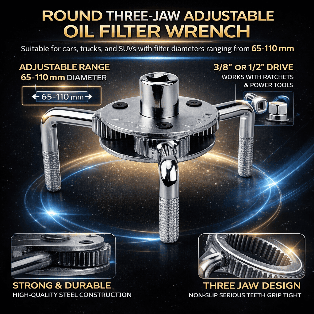 Chiave regolabile a 3 griffe per filtro dell’olio