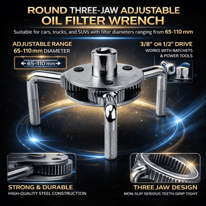 Chiave regolabile a 3 griffe per filtro dell’olio